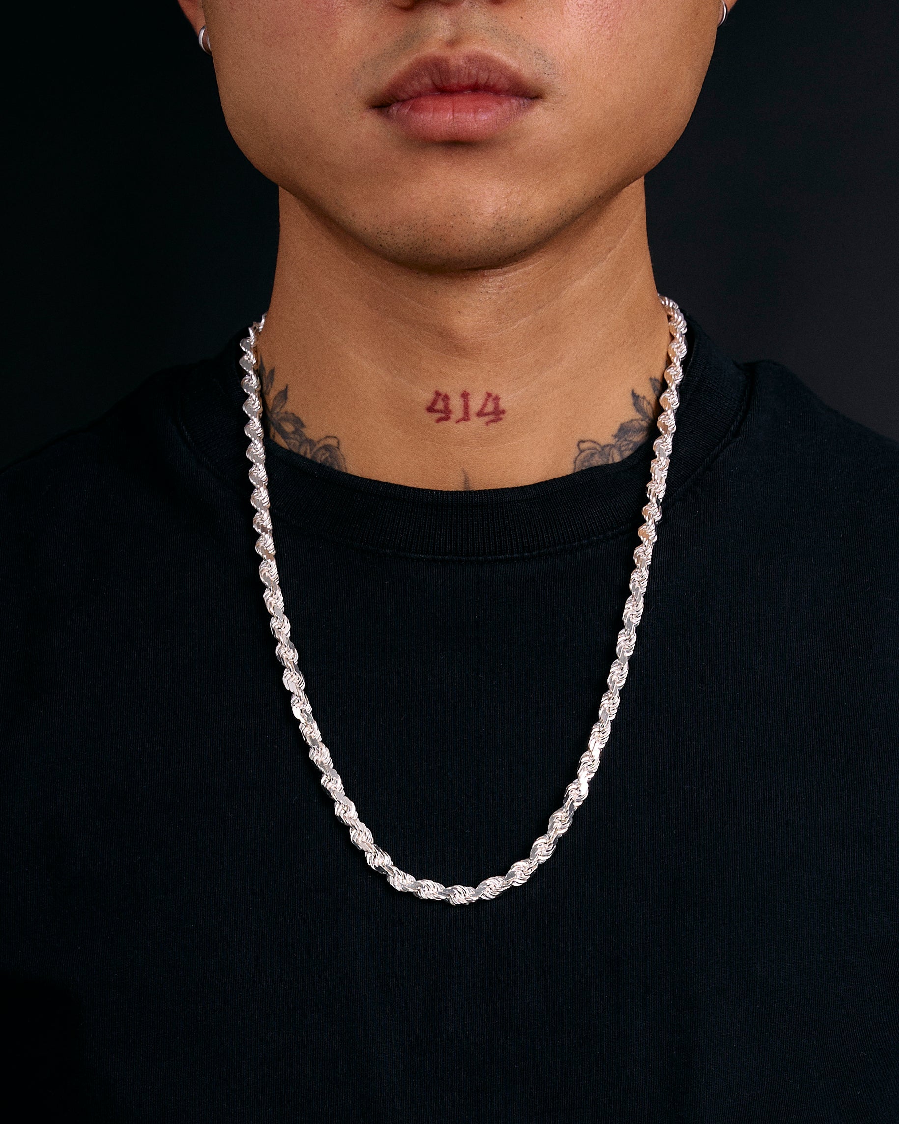 Diamond Cut Cordell Halsband 6mm - 925 silver