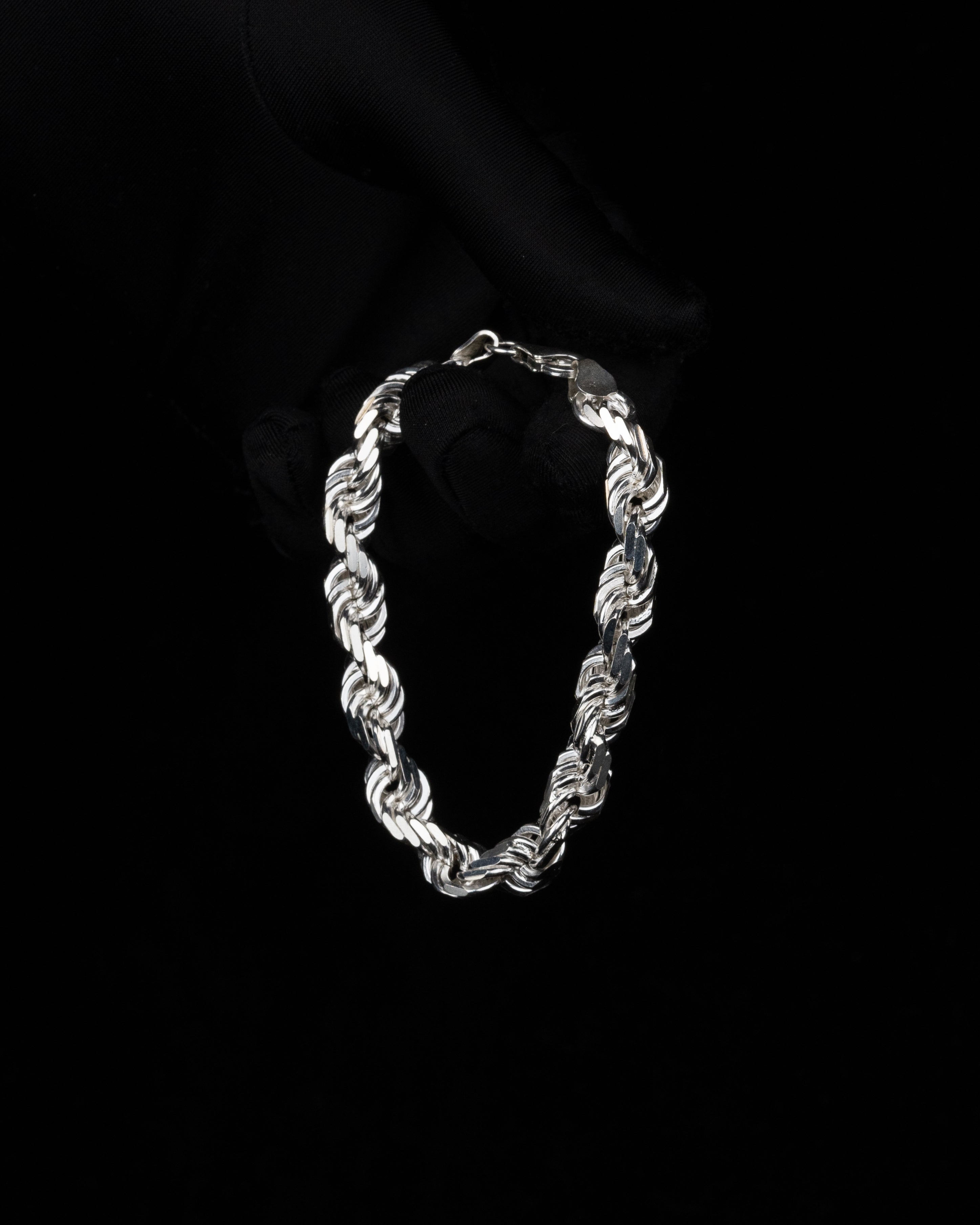 Diamond Cut Cordell armband 8mm - 925 silver - Kejsar