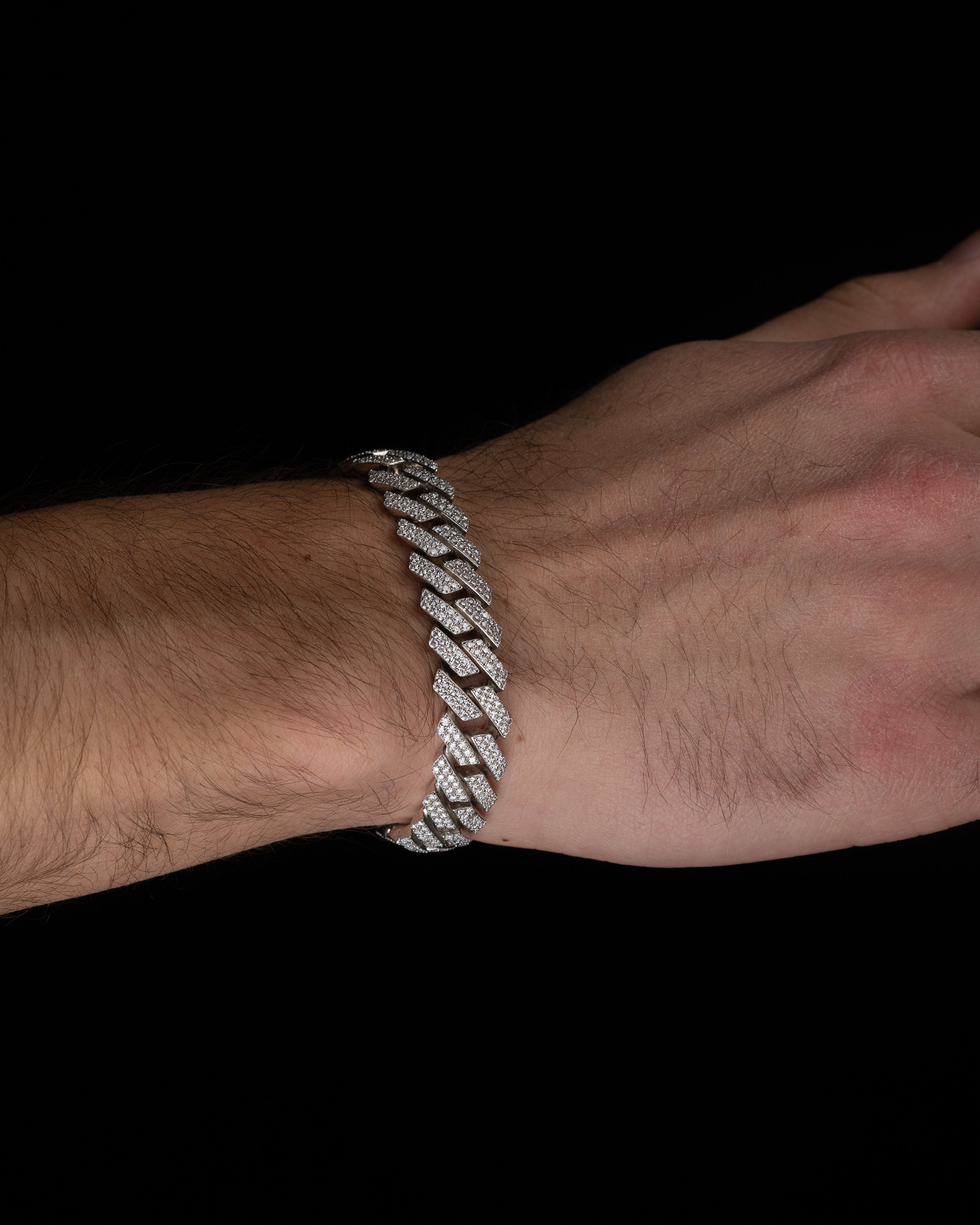Iced Out Cuban Link Armband HERR - Kejsar